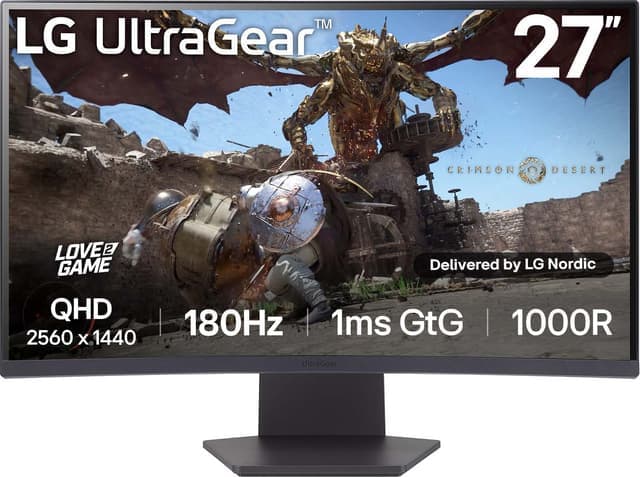 LG UltraGear 27GS60QC 27/QHD/VA/180Hz/1ms - Nyskick - i originalförpackning