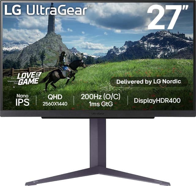 LG UltraGear 27GS85Q 27/QHD/N-IPS/180Hz/1ms - Nyskick - originalförpackning saknas