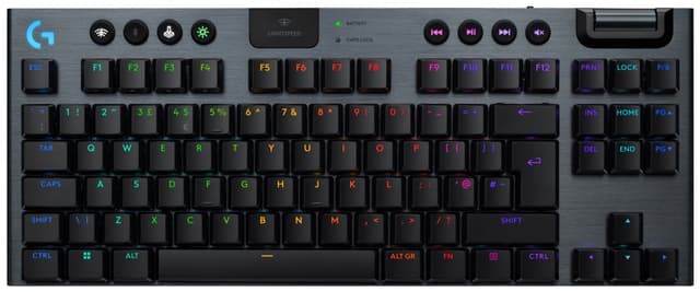 Logitech G915 X Lightspeed TKL Wireless Tactile tangentbord för gaming (svart) - Nyskick - i originalförpackning