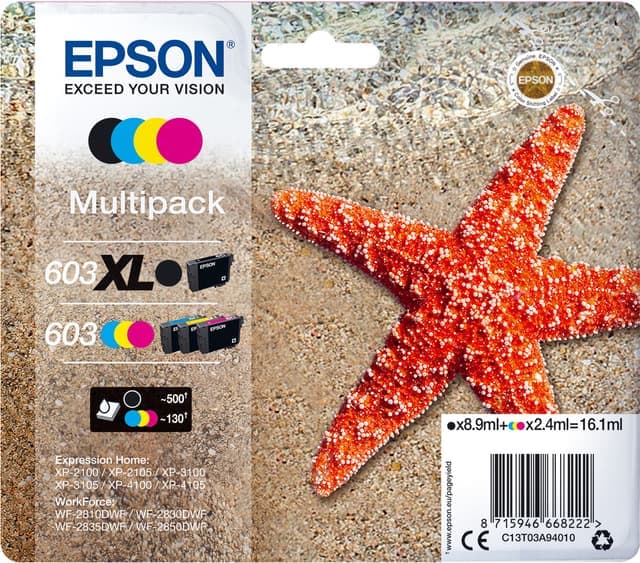 Epson 603 bläckpatron XL+ std combopack - Nyskick - i originalförpackning