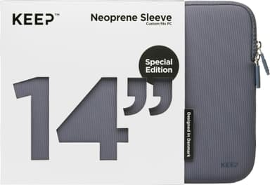 KEEP 14" neopren/textil laptopfodral (blå granit) - Nyskick - i originalförpackning