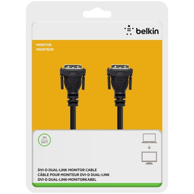 Belkin DVI-D kabel (3 m) - Nyskick - originalförpackning saknas