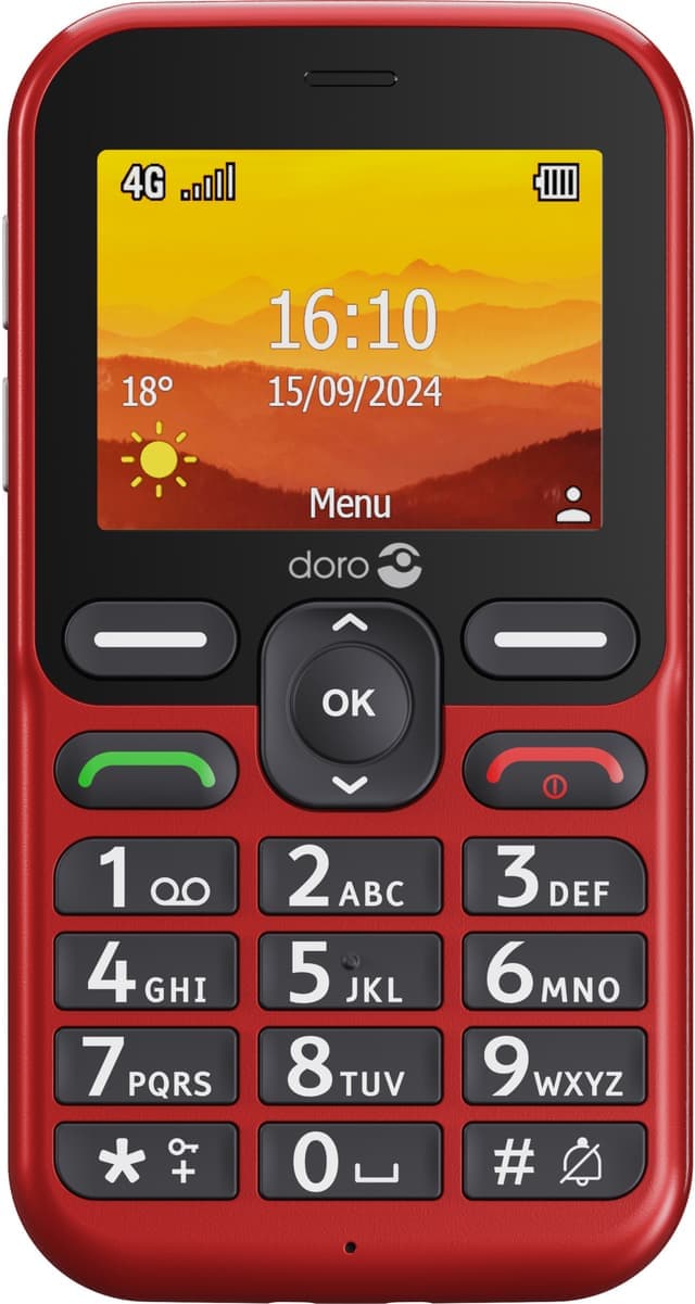 Doro Leva L11 mobiltelefon (röd) - Nyskick - i originalförpackning