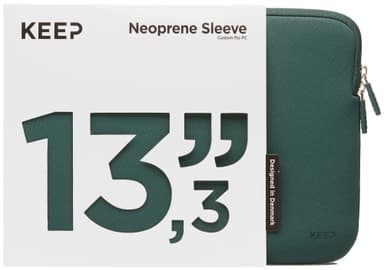 KEEP 13,3" neopren laptopfodral (Power Green) - Nyskick - originalförpackning saknas