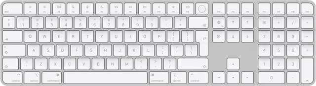 Apple Magic Keyboard med Touch ID och Numpad (svenska, vita tangenter) - Nyskick - i originalförpackning