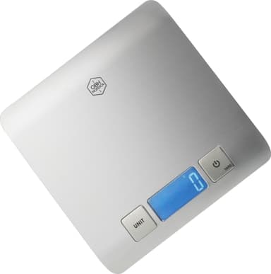 OBH Nordica köksvåg 9837 (silver) - Använt skick – Synliga skador, fullt funktionell