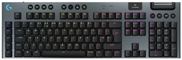 Logitech G915 X Lightspeed Wireless Tactile tangentbord för gaming (svart) - Bra skick – Mindre spår av användning