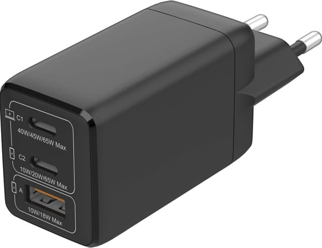 Logik 65W multiport GaN-laddare - Nyskick - i originalförpackning