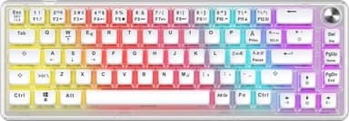 NOS C450 Mini Pudding65 tangentbord (genomskinligt, vita knappar) - Nyskick - i originalförpackning