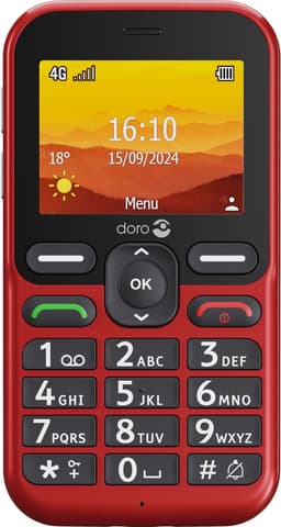 Doro Leva L11 mobiltelefon (röd) - Nyskick - originalförpackning saknas