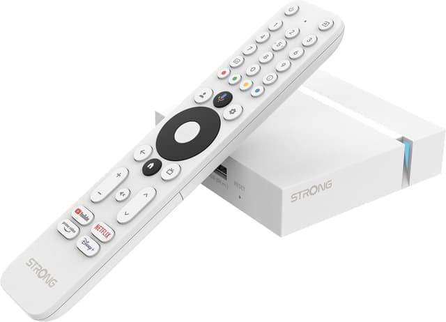 Strong Leap S3+V2 Google TV Box 4K UHD-strömningsenhet (vit) - Nyskick - i originalförpackning