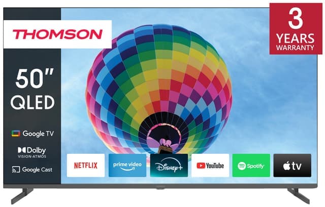 Thomson Google 50" QG4S14 4K QLED smart TV (2024/sidofötter) - Nyskick - i originalförpackning