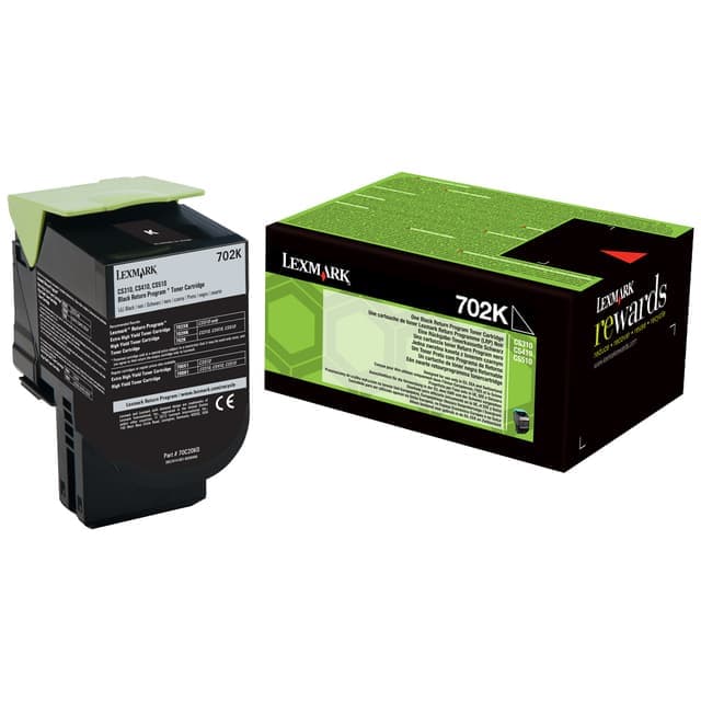 Lexmark tonerkassett 702K Svart (return program) - Nyskick - originalförpackning saknas