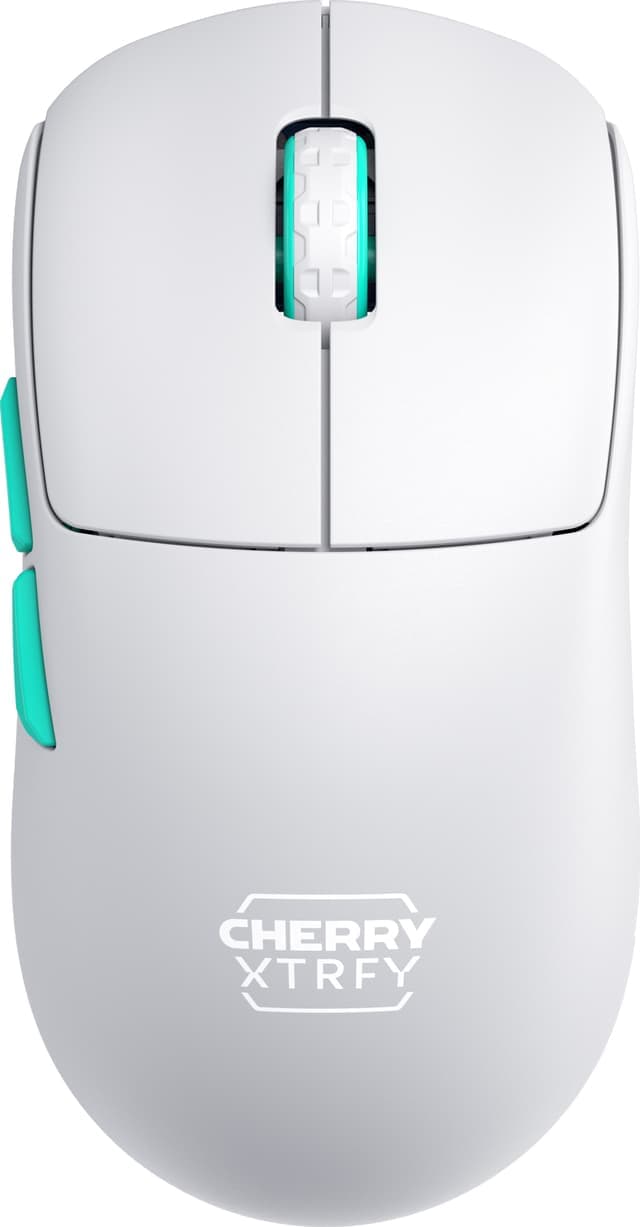 Cherry Xtrfy M68W gamingmus (vit) - Använt skick – Tydliga spår av användning