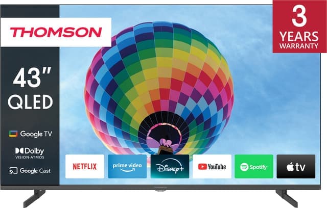 Thomson Google 43" QG4S14 4K QLED smart TV (2024/sidofötter) - Bra skick – Mindre spår av användning