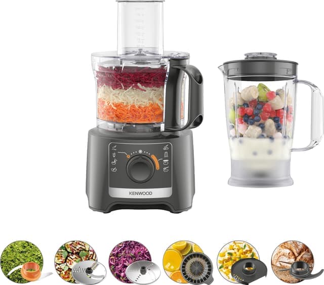 Kenwood MultiPro Compact matberedare FDP31.360.GY (skiffergrå) - Nyskick - i originalförpackning