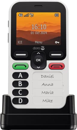 Doro Leva X10 mobiltelefon (vit/svart) - Nyskick - i originalförpackning