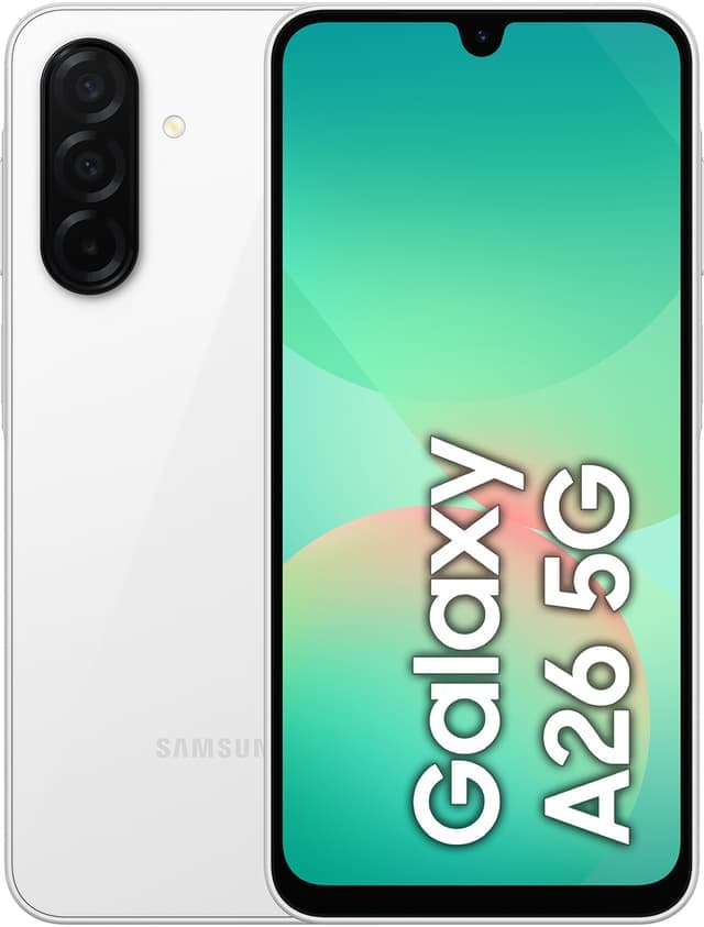 Samsung Galaxy A26 5G smartphone 6/128GB (vit) - Nyskick - i originalförpackning