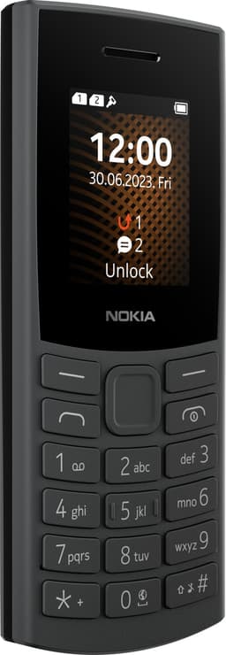 Nokia 105 mobiltelefon (svart) - Nyskick - i originalförpackning