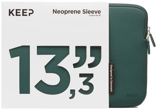 KEEP 13,3" neopren laptopfodral (Power Green) - Bra skick – Mindre spår av användning