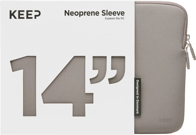 KEEP 14" neopren laptopfodral (Portabella) - Använt skick – Synliga skador, fullt funktionell