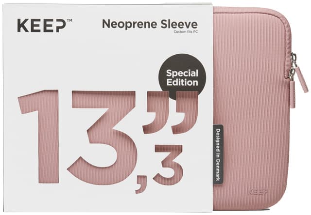 KEEP 13,3" neopren/textil laptopfodral (Rose Elegance) - Använt skick – Synliga skador, fullt funktionell