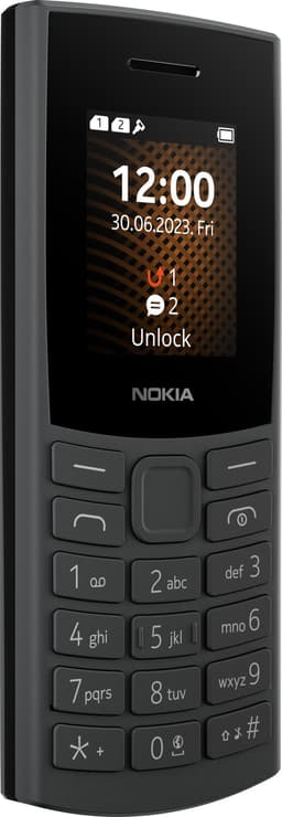Nokia 105 mobiltelefon (svart) - Bra skick – Mindre spår av användning
