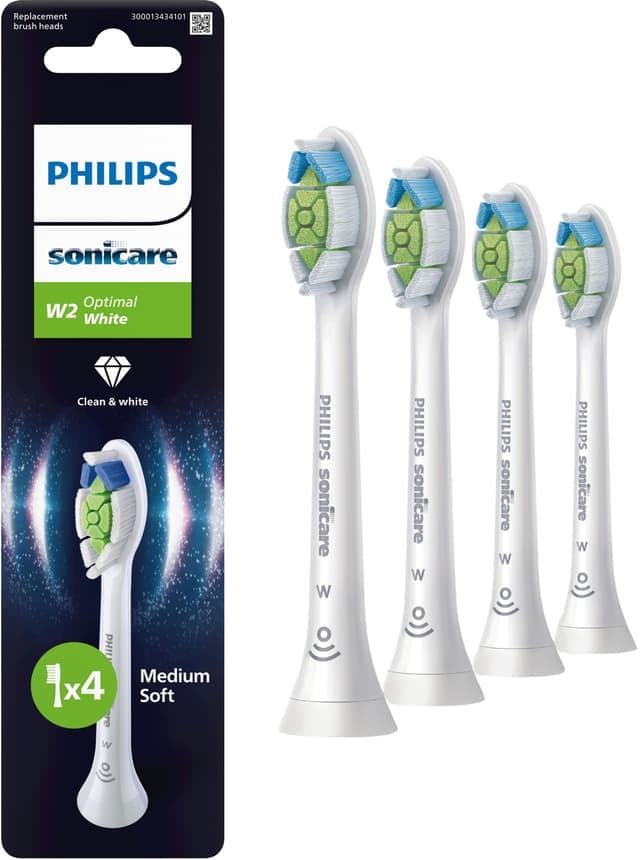 Philips Sonicare W2 Optimal tandborsthuvud HX6064/87 (vit 4 pack) - 
