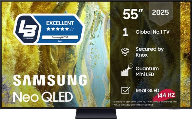 Samsung 55" QN77F Neo QLED 4K Edge MiniLED Smart TV (2025) - Nyskick - i originalförpackning
