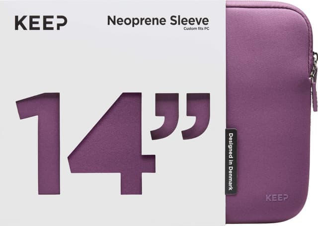 KEEP 14’  laptopfodral i neopren  (plump purple) - Nyskick - originalförpackning saknas