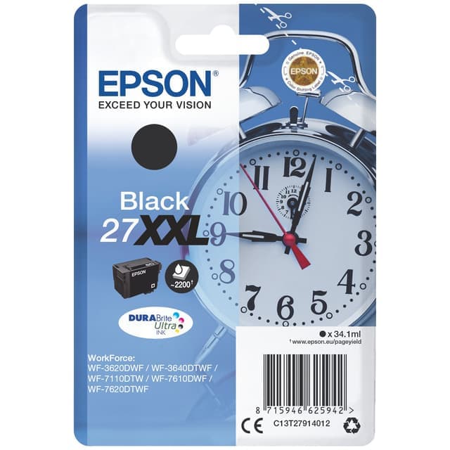 Epson bläckpatron DuraBrite Ultra 27XXL Svart - Nyskick - i originalförpackning