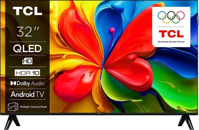 TCL 32" S4K HD Ready QLED TV (2025) - Nyskick - originalförpackning saknas