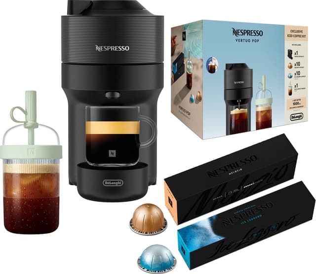 Nespresso Vertuo Pop Iced värdepaket från DeLonghi ENV90.B (svart) - Nyskick - i originalförpackning
