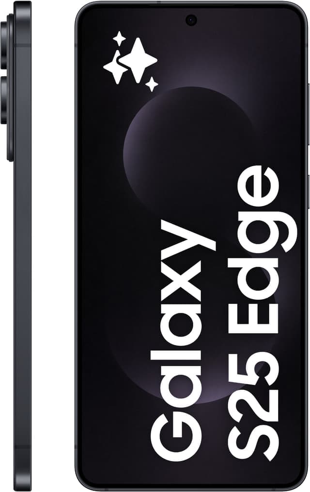 Samsung Galaxy S25 Edge 5G smartphone 12/256GB (Titanium Jetblack) - Nyskick - i originalförpackning
