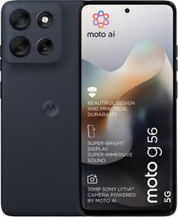 Motorola G56 5G smartphone 8/256GB (svart) - Nyskick - i originalförpackning