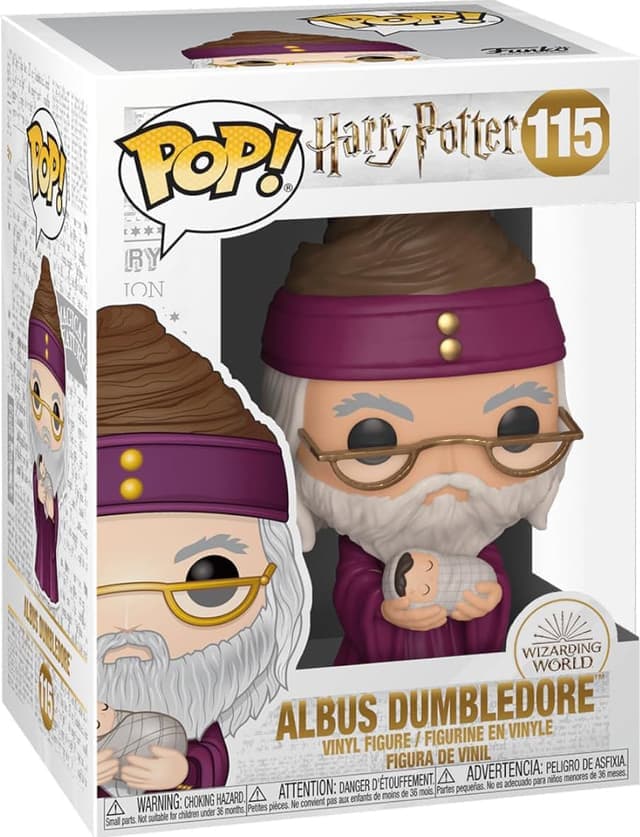 Funko POP Harry Potter actionfigur (Dumbledore med Baby Harry) - Nyskick - i originalförpackning