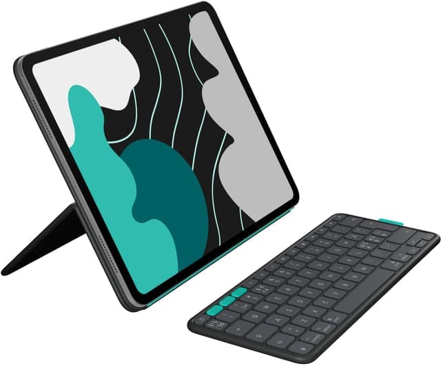 Logitech Flip Folio iPad Pro 13"/iPad Air 13" tangentbord för surfplatta (svart) - Nyskick - i originalförpackning