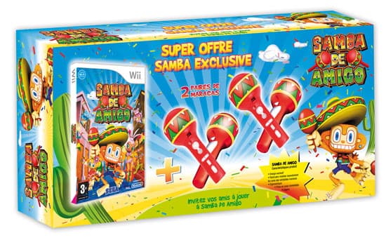 Sega Pack de 2 paires maracas + Samba De Amigo Wii