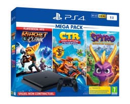 Playstation 4 Sony 1 To Noir + Crash Team Racing + Spyro