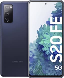 Samsung Galaxy S20 FE 5G - 5G smartphone - double SIM - RAM 6 Go / Mémoire interne 128 Go - microSD slot - écran OEL - 6.5" - 2400 x 1080 pixels (120 Hz) - 3 x caméras arrière 12 MP, 12 MP, 8 MP - front camera 32 MP - nuage marine