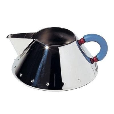 ALESSI 9096 CRÉMIER CRÉMIER EN ACIER INOXYDABLE 18/10 BRILLANT AVEC POIGNÉE EN PA BLEU CLAIR