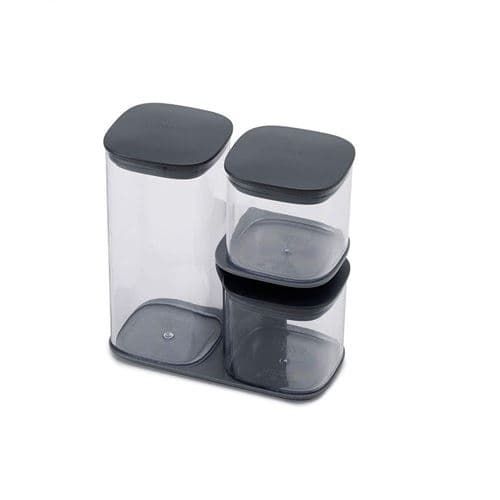 Set de 3 pots de rangement Gris - Joseph Joseph - Gris - Plastique