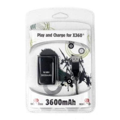 Batterie câble de recharge pour Xbox 360 - noir