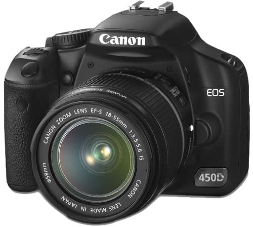 Canon EOS 450D + Obj. Canon EF-S IS 18 - 55 mm f : 3.5 - 5.6