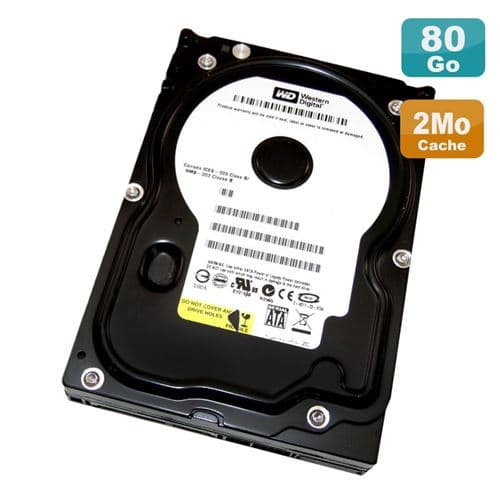 Disque dur 80go sata 3.5' western digital caviar wd800bd-00mra1 7200rpm 2mo
