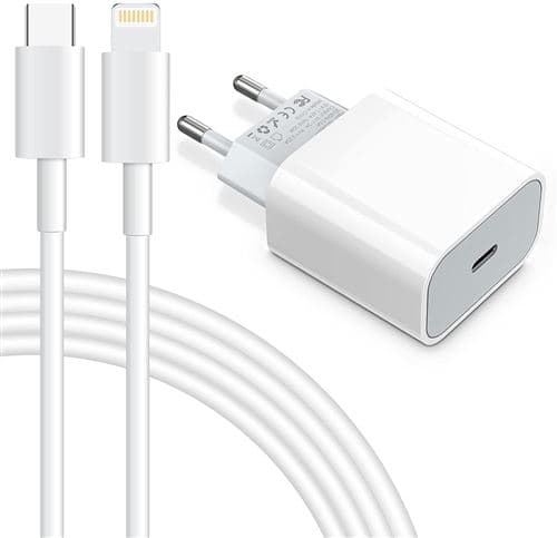 Chargeur USB C 20W Vshop avec Cable lightning 1m