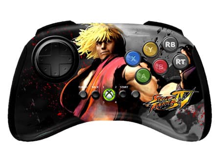 Manette fightpad Street Fighter 4 Round 2 Ken pour Xbox 360 Madcatz