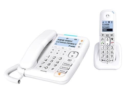 Téléphone fixe avec fil Alcatel XL785 Combo Blanc
