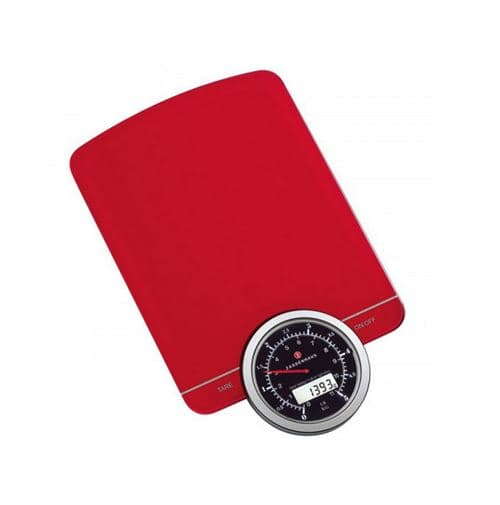 Balance de cuisine double affichage 5kg - 1g rouge - 073430 - ZASSENHAUS
