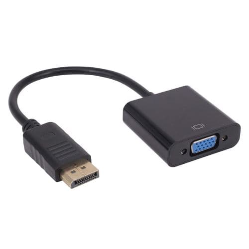 INECK® DisplayPort vers VGA, Câble DisplayPort vers VGA, Adaptateur DisplayPort vers VGA Mâle vers Femelle-Noir
